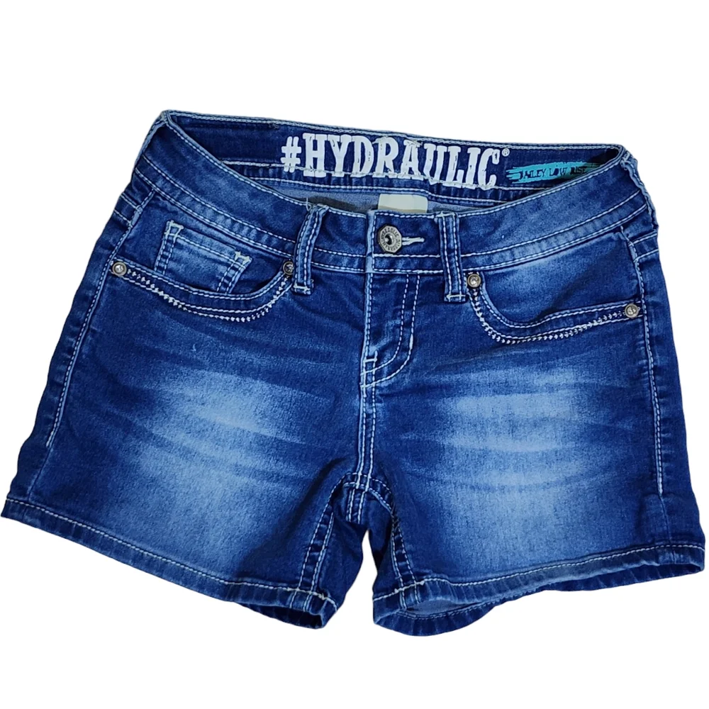 Hydraulic Bailey Low Rise Denim Shorts Jean Short Cutoffs Juniors Size 3/4